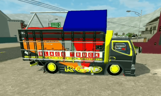 Mod Truck Canter Terpal Setengah Full Anim