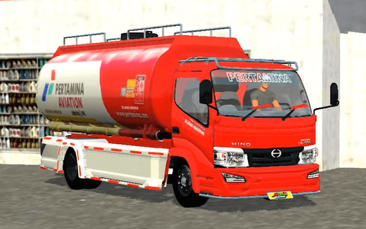 Mod Truck Hino Dutro Tangki Pertamina