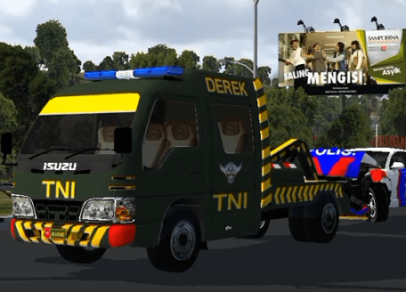 Mod Mobil Elf TNI Derek Full Animasi