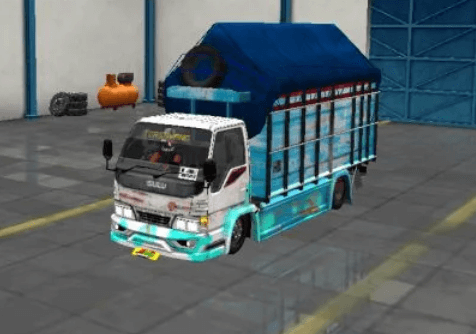 Mod Truck Canter Isuzu NMR Terpal Segitiga