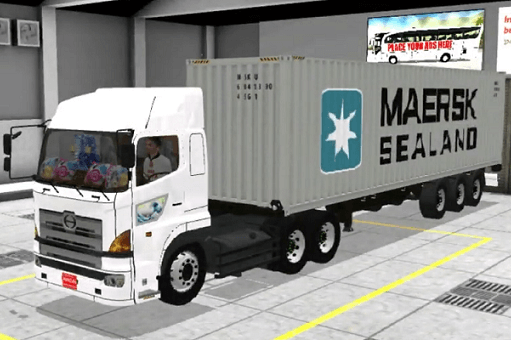 Mod Truck Hino 700 Trailer Logistic Full Animasi