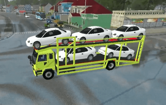Mod Bussid Truck Nissan Muatan Mobil Full Anim